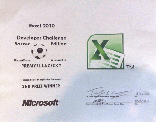 Diplom Microsoft Premysl Lazecky