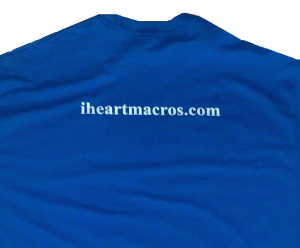 T-shirt I love macros back side